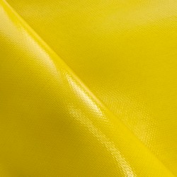 Ткань ПВХ 600 гр/м2 плотная, Жёлтый (Ширина 150см), на отрез  в Каменск-Уральске