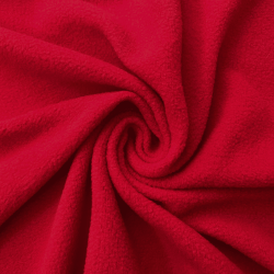 Флис Односторонний 130 гр/м2, цвет Красный (на отрез)  в Каменск-Уральске