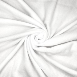 Флис Односторонний 130 гр/м2, цвет Белый (на отрез)  в Каменск-Уральске