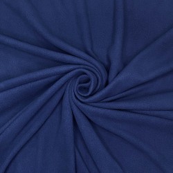 Ткань Флис Односторонний 130 гр/м2, цвет Темно-синий (на отрез)  в Каменск-Уральске