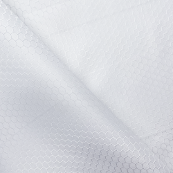 Ткань Оксфорд 300D PU Рип-Стоп СОТЫ, цвет Белый (на отрез)  в Каменск-Уральске