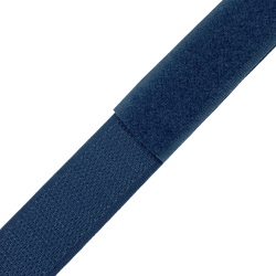 Контактная лента 25мм цвет Синий (велькро-липучка, на отрез)  в Каменск-Уральске