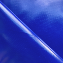 Ткань ПВХ 450 гр/м2, Синий (Ширина 160см), на отрез  в Каменск-Уральске